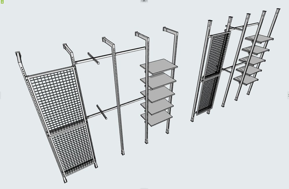 Торговое оборудование. Вешалки, настенное оборудование