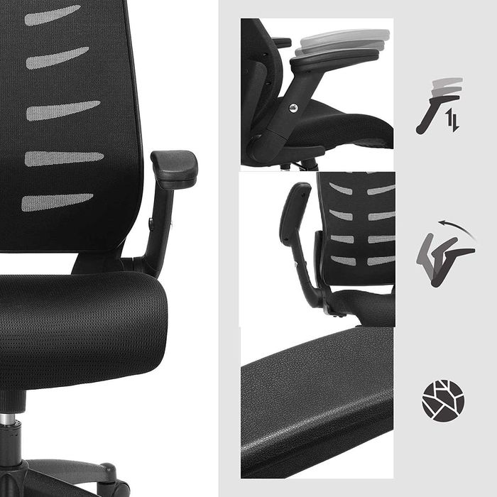 НАРУШЕНА ОПАКОВКА Стол с масивна конструкция R003-SONGMICS OBN54BK