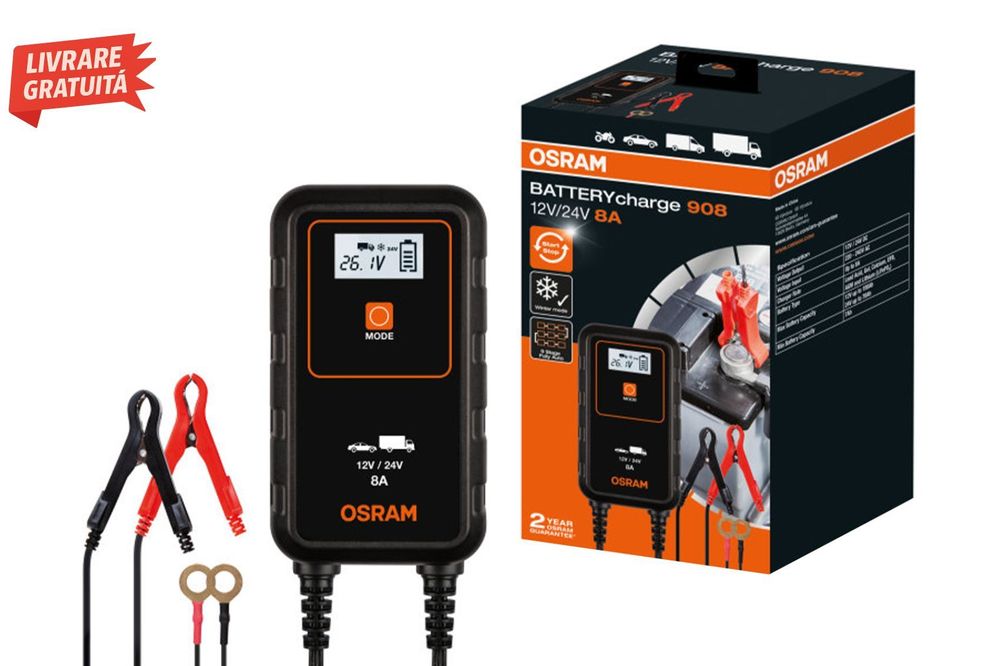 Redresor auto Osram BATTERYcharge 908 OEBCS908- livrare gratuita