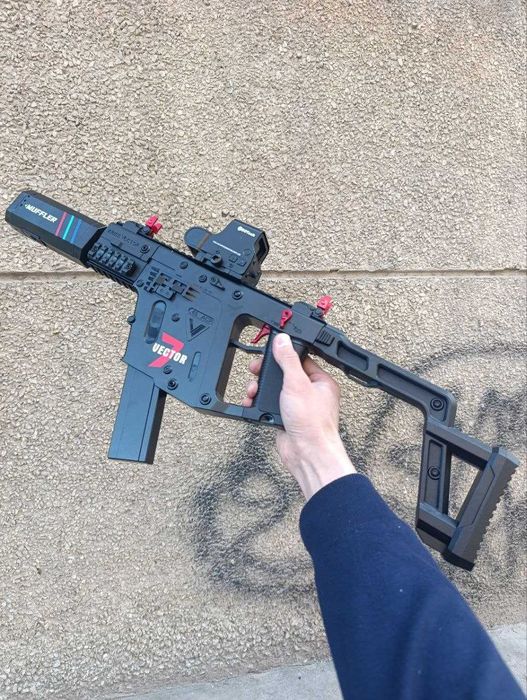 Автомат Орбиган Kriss Vector подсвечивающий и дымовой глушитель