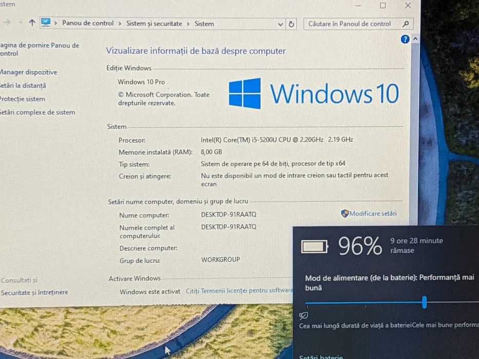 Laptop Dell Latitude E5450, i5-5200U, ram 8 GB, ssd 128 GB,display 14