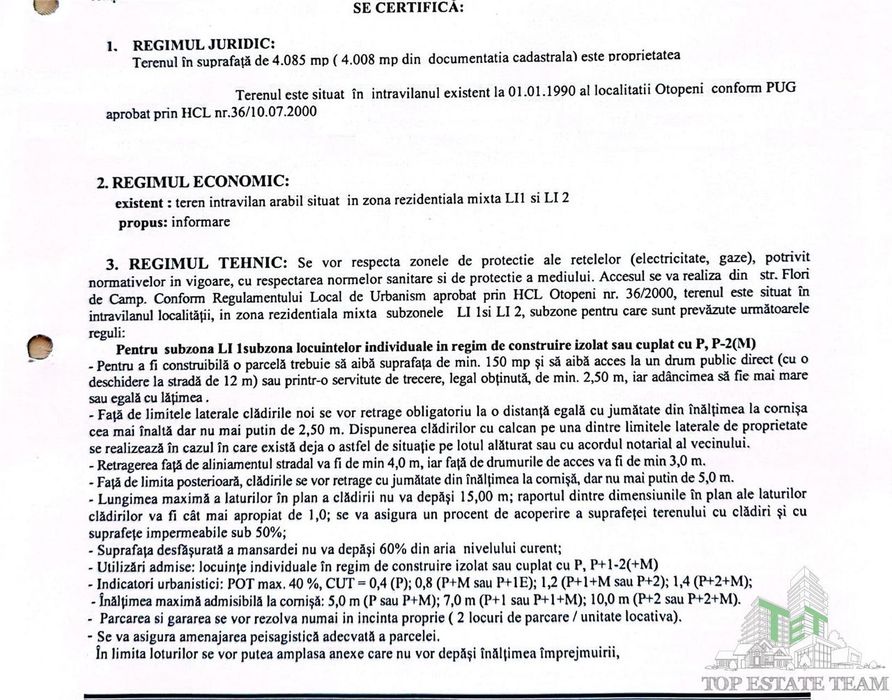Vanzare Teren 2.500mp Otopeni , DN1