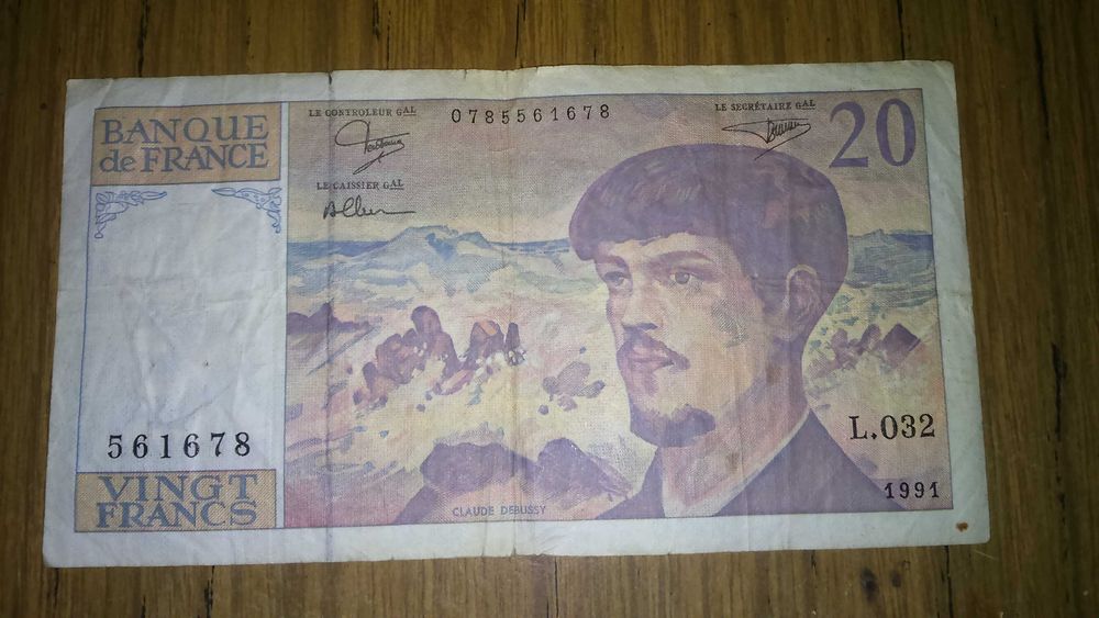20 francs banque de france 1991