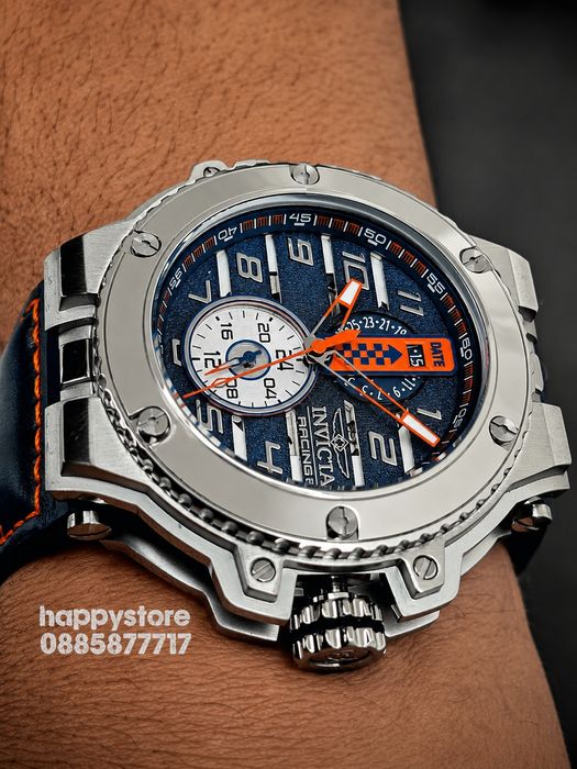 INVICTA Racing Downforce silver/blue 56 mm, Инвикта нов ръчен часовник