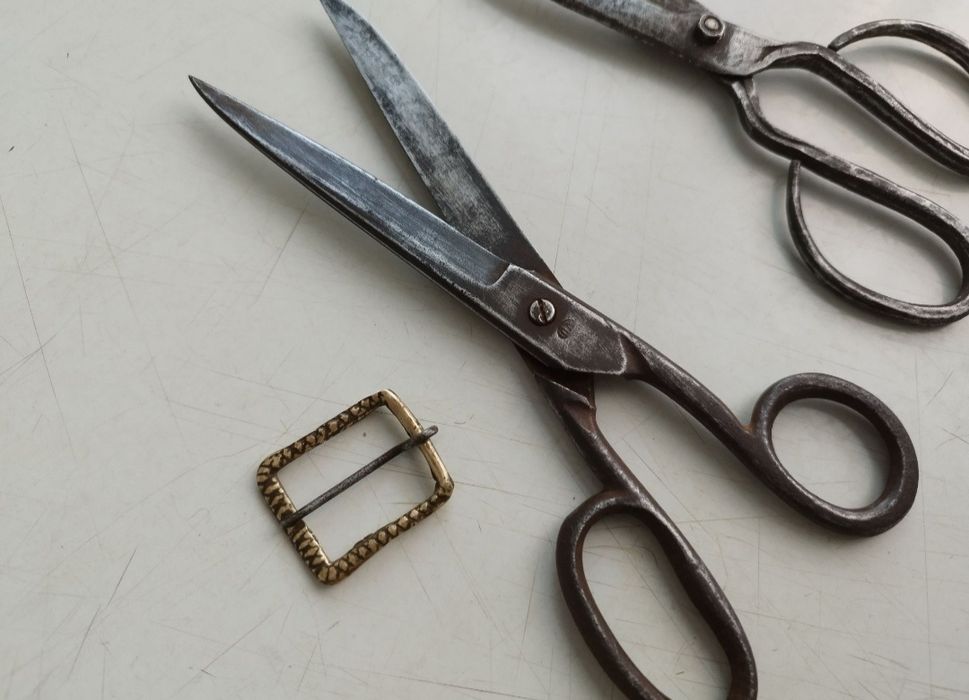 Стара метална кошница за яйца, Стара ножица, тока