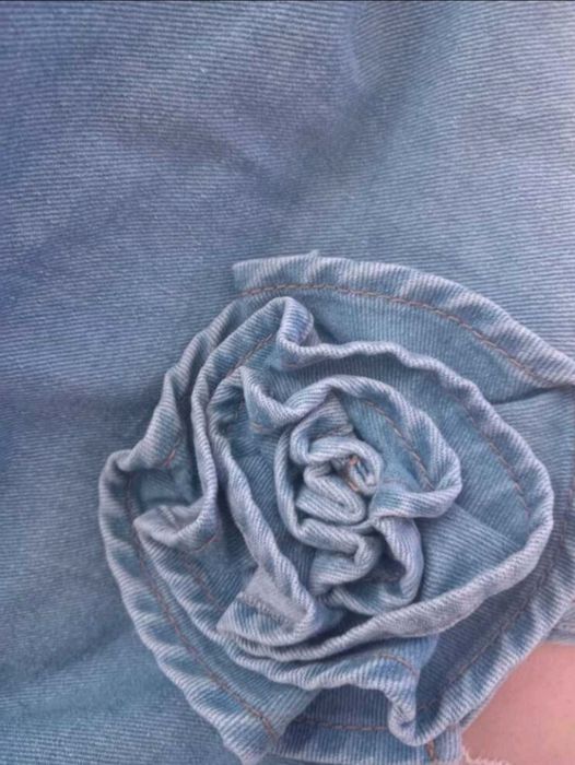 Top asimetric din denim M