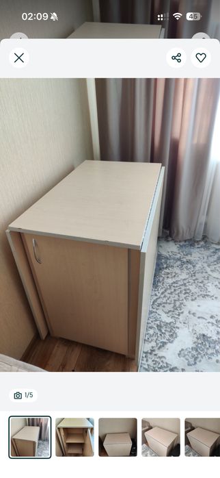 Стол книжка с полками внутри