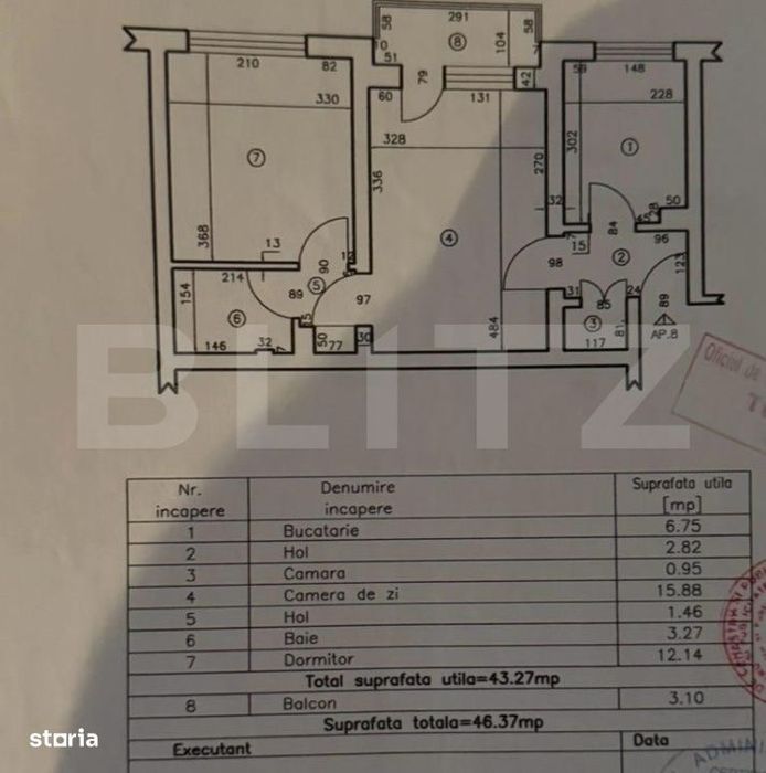 Apartament 2 camere, 43 mp, zona Calea Severinului