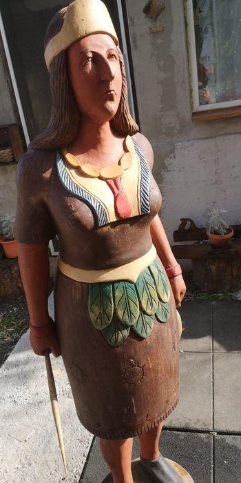 Sculptura lemn Indianca