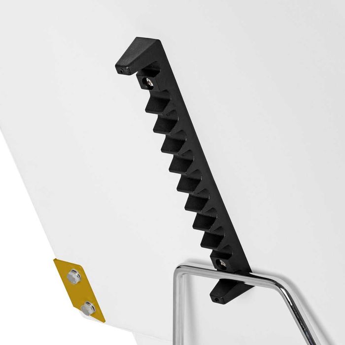 Фиксирана кушетка 557G-бяла/черна с златиста рамка 184 x 60/80 x 76 см