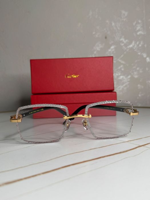 Ochelari Cartier Rimless Diamond Cut Clear