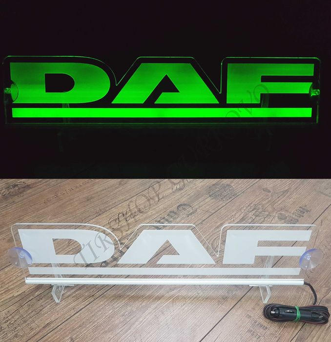 Светещи Лазерно Гравирани Табели за Камиони 12V или 24V SCANIA MAN DAF