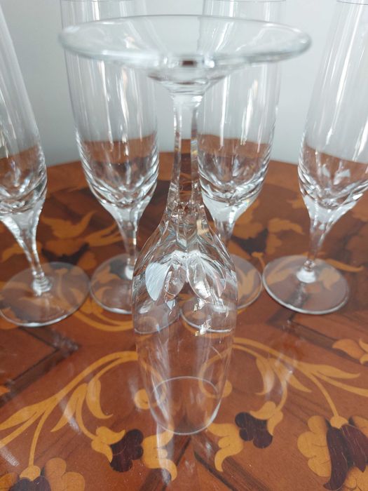 Set 6 pahare cristal sampanie nefolosite