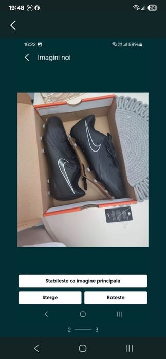 Crampoane ghete de fotbal nike  noi nr 37.5