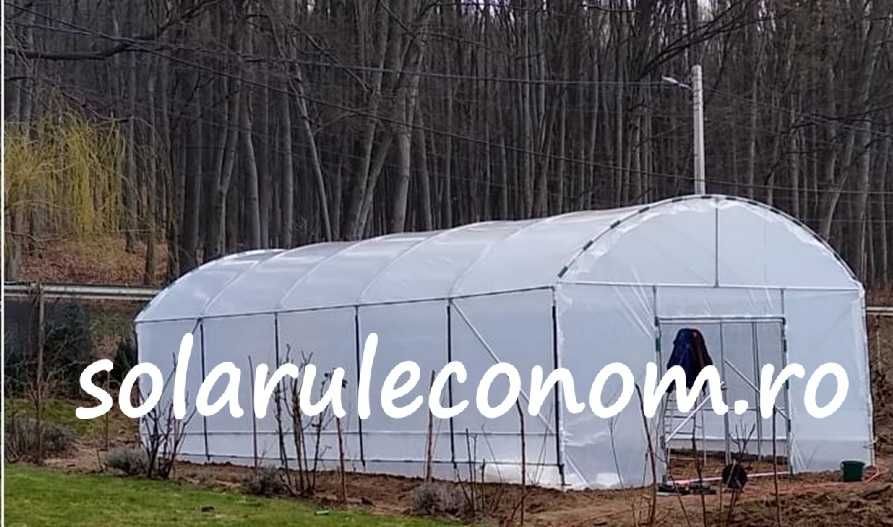 Solarii (sere) de gradina complete, pregatite pentru montaj