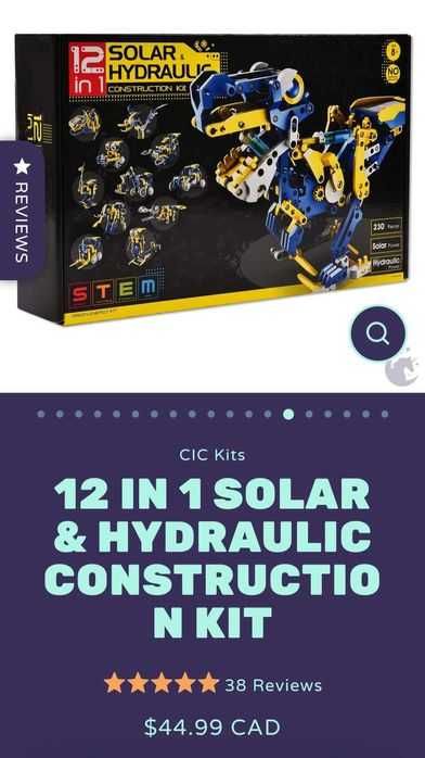 12 IN 1 Solar & Hydraulic Construction Kit