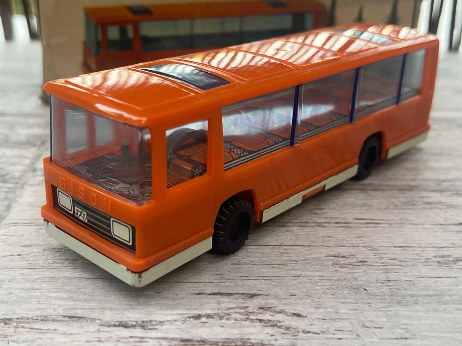 Jucarie Veche GDR Bison Turbo Autocar Bus Plastic