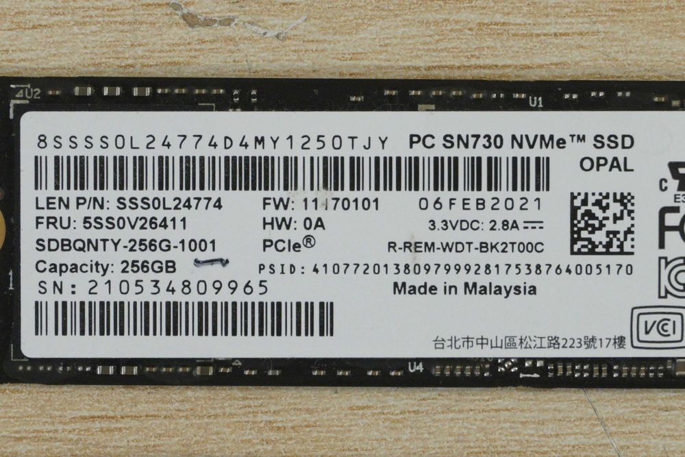256GB Nvme SSD m.2 WD SN720 SN730 OEM - gen3 3150/2100mbs 250GB/ вкл. ДДС