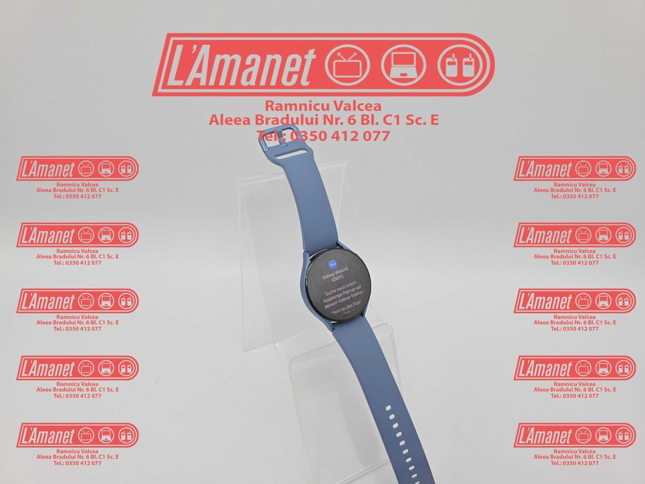 SmartWatch Samsung Watch 5 Blue 44mm GPS Curea Silicon Stare Buna