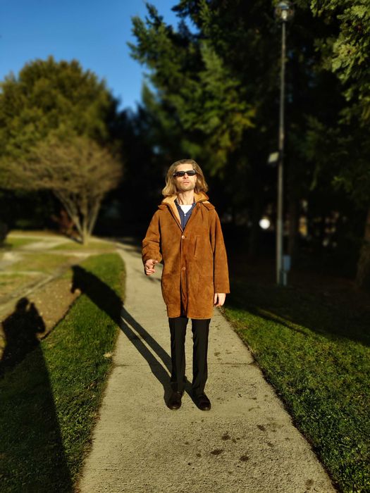 Cojoc barbat blana naturala miel 2-3XL 54 NOU Maro Shearling David M