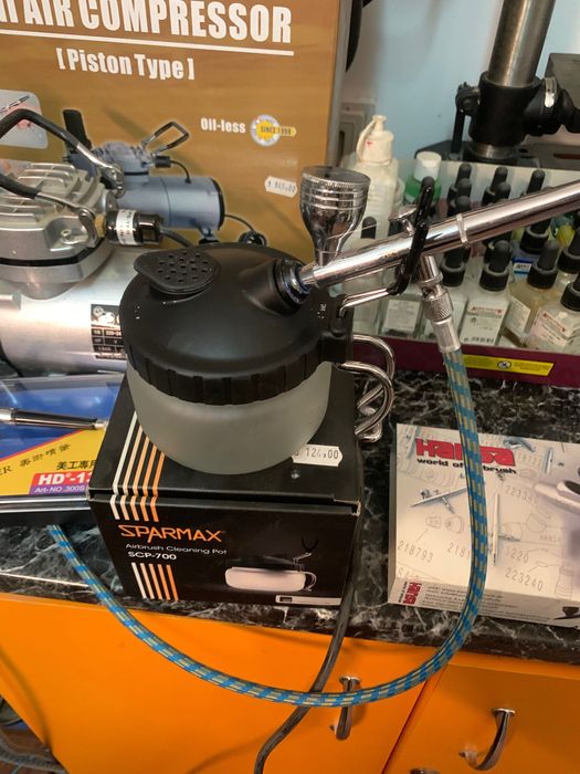 Set complet Aerografie - Compresor + 3 Aerografe + Sparmax+ 42 vopsele