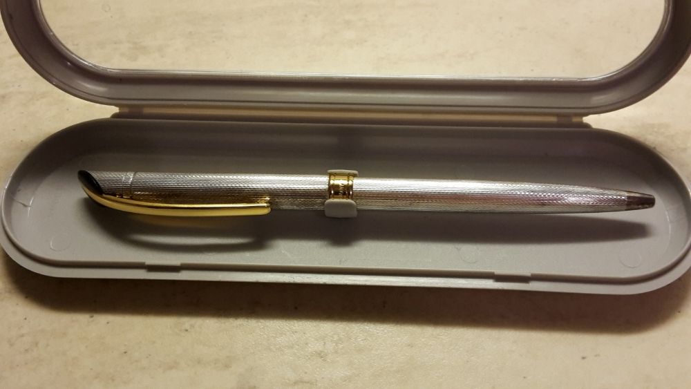 GOLDRING-Стара сребърна писалка и златно покритие