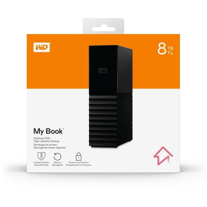 8 Tb WD My Book — внешний настольный жесткий диск.