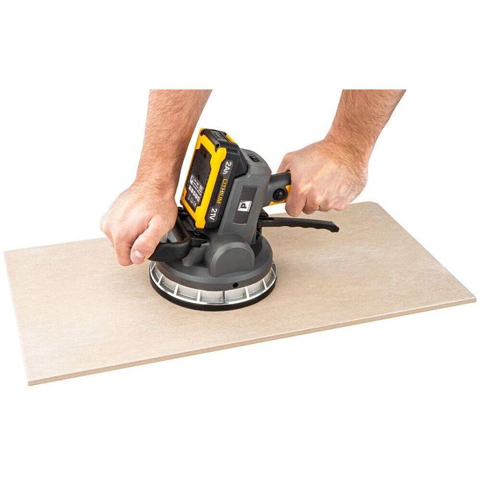Ventuza vibranta pentru placi, cu acumulator 2Ah, 180mm, 120Kg,