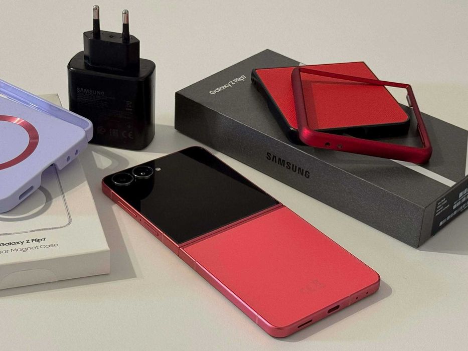 Бартер! 24м.Гаранция! Samsung Galaxy Z Flip 7 512/12GB Coralred (Червен)