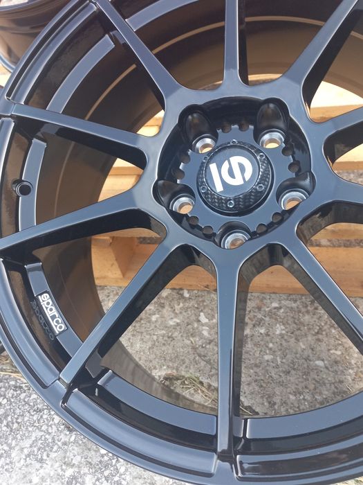 18"5×114.3 Sparco Gara Piano Black 8j et35 Honda Mitsubushi Toyota Maz