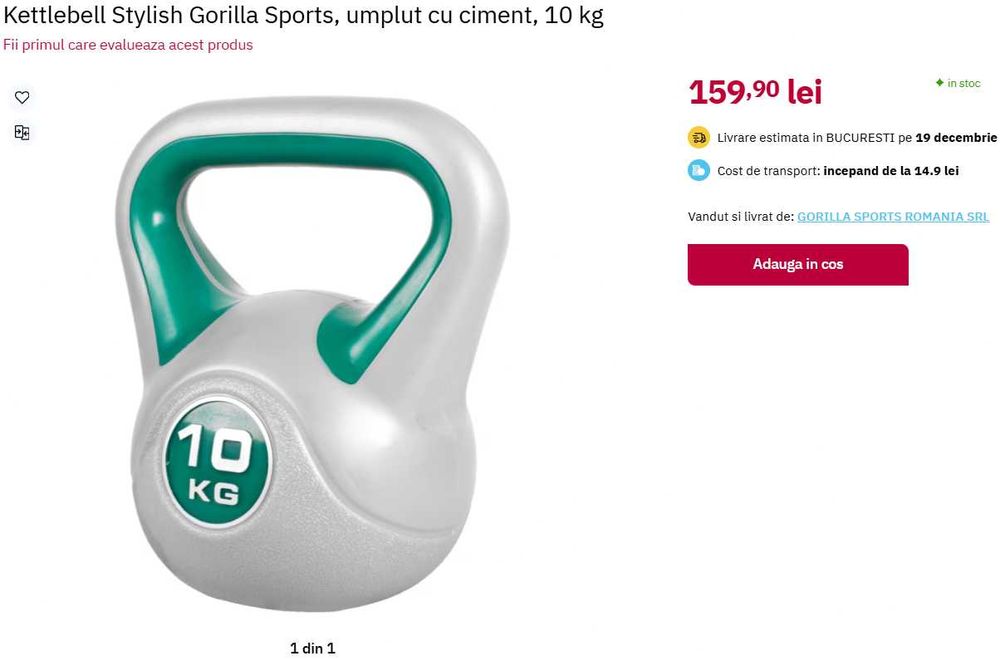 Gantera tip Kettlebell nou