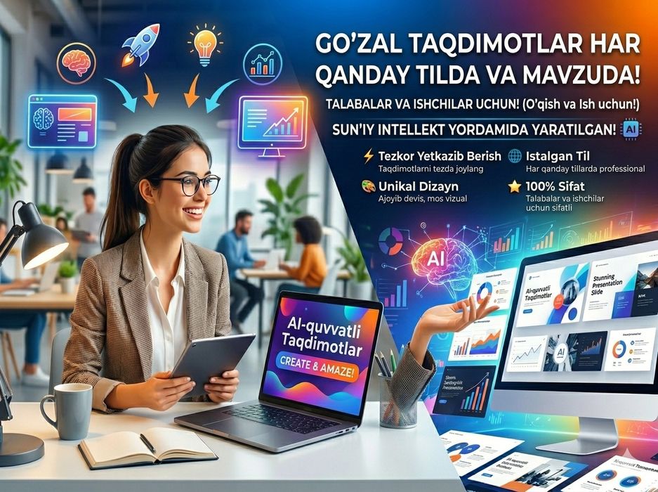 Oqish va ish uchun prezentasiya