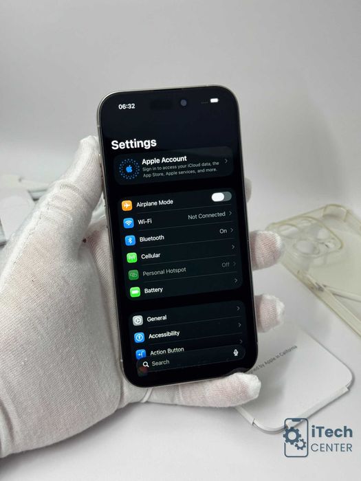 iPhone 15 Pro, 128GB, White, 100% батерия, ОТЛИЧЕН, ГАРАНЦИЯ!