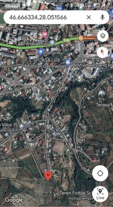 Vand teren cu vedere panoramica asupra orasului Husi
