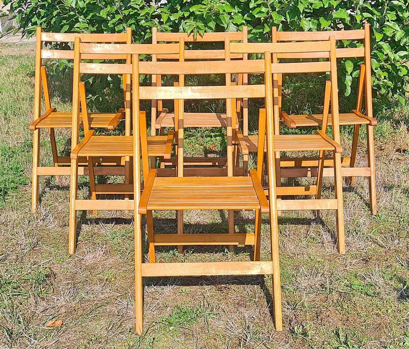 Столове сгъваеми парен бук комплект