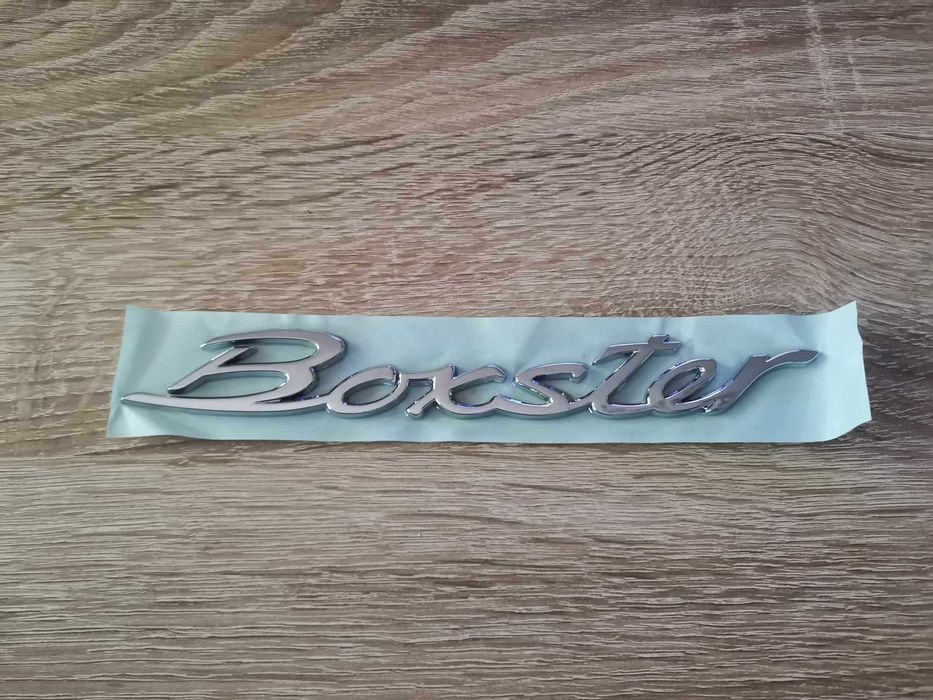 Порше Porsche Boxster сребрист надпис емблема