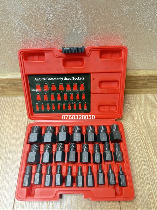 Set extractor suruburi 25 piese, din otel 42CR