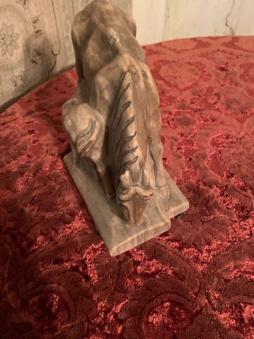 Авторская статуэтка  из камня «Лошадь с жеребенком», винтаж