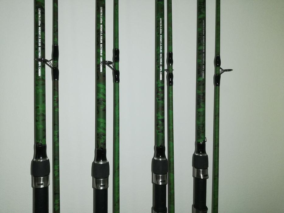 SET 4 Lansete Carp Master WIND BLADE Cat 1 3.60m 3.5LB, Carbon 100%