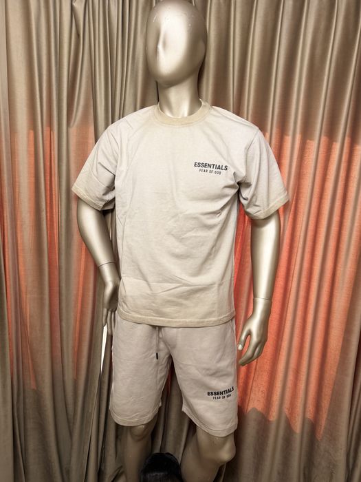 Compleu de barbat tricou plus pantalon scurt Essentials Fear Of God Xs S M L XL 2XL