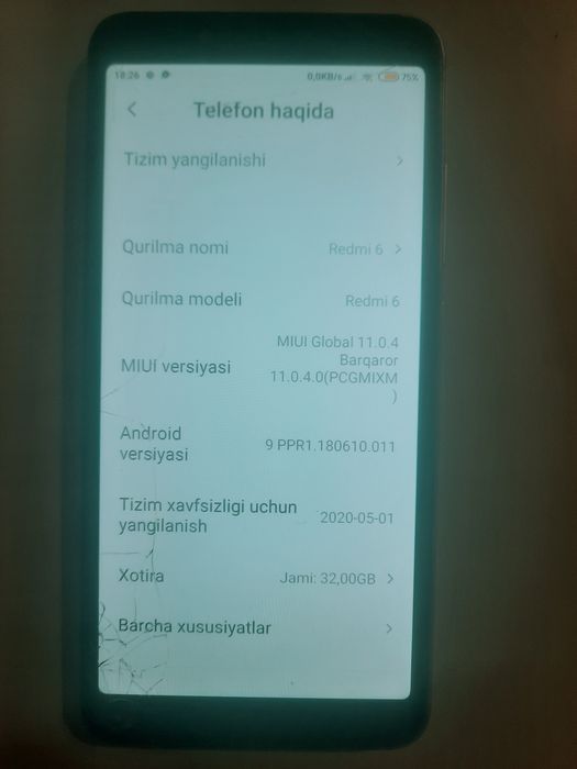 Redmi 6 sotiladi srochna