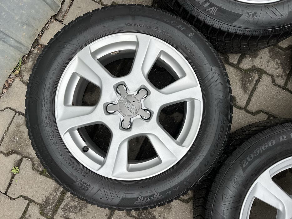 Jante aliaj 5x112mm, anvelope 205/60 R16, Audi A4 B8 B9, A6 C6
