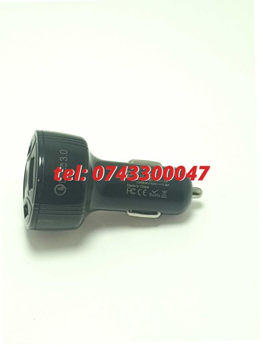 Incarcator Masina Auto 4 Porturi Bricheta Usb Qc Incarcare Rapida