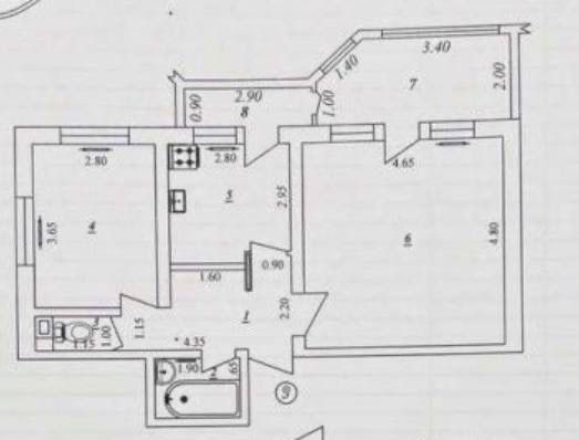 2х комнат  2 этаж Паркенский вторичка