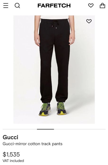 Gucci-mirror cotton track pants 2023