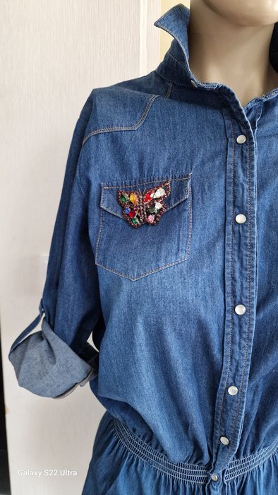 Дънкови ризи с бродерии