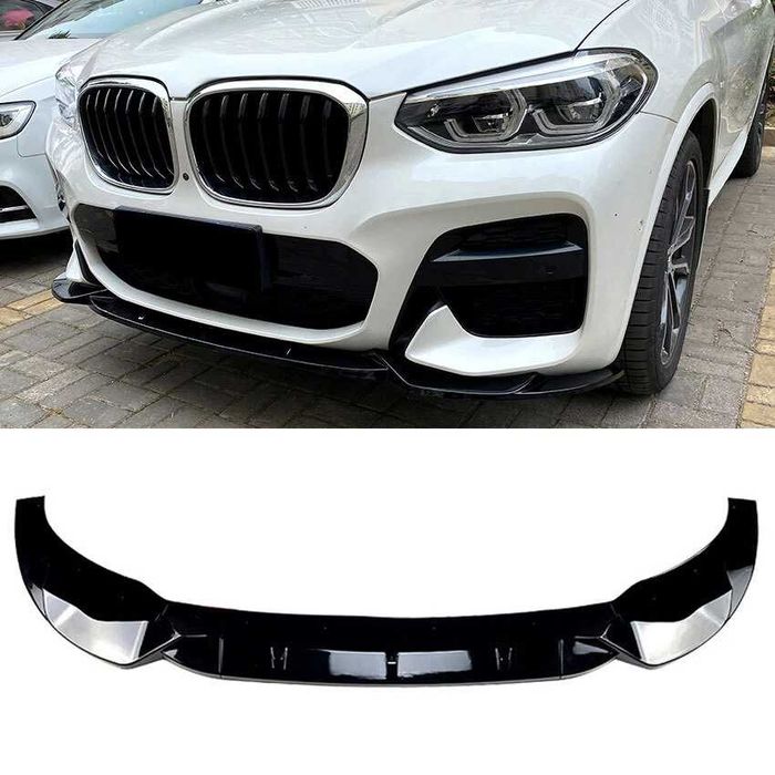 Prelungire Lip Bara Fata M BMW X3 X4 G01 G02 Maxton style,Negru Lucios