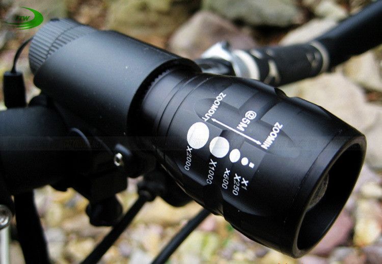 [-50%] Lanterna puternica CREE 2000 LM +Zoom, lumini bicicleta / paza