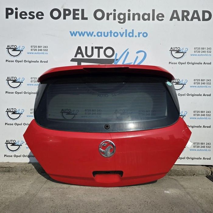 Haion cu luneta si eleron OPC Z547 rosu Opel Corsa D facelift