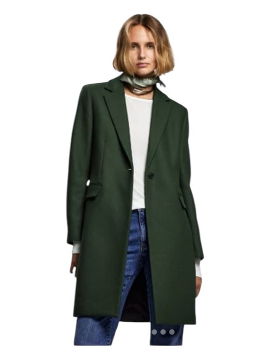 Дамско палто ZARA – зелено, вълна MANTECO-НОВО